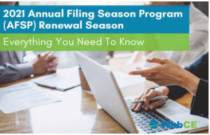 2021 Annual Filing Season Program (AFSP) Renewal Season