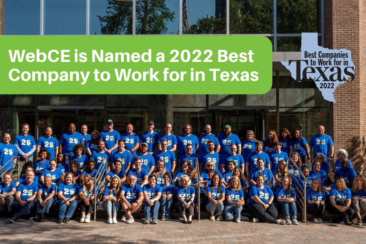 WebCE Named One of the 2022 Best Companies to Work for in Texas