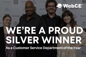 WebCE Wins 2024 Silver Stevie Award for Customer Service Department of the Year