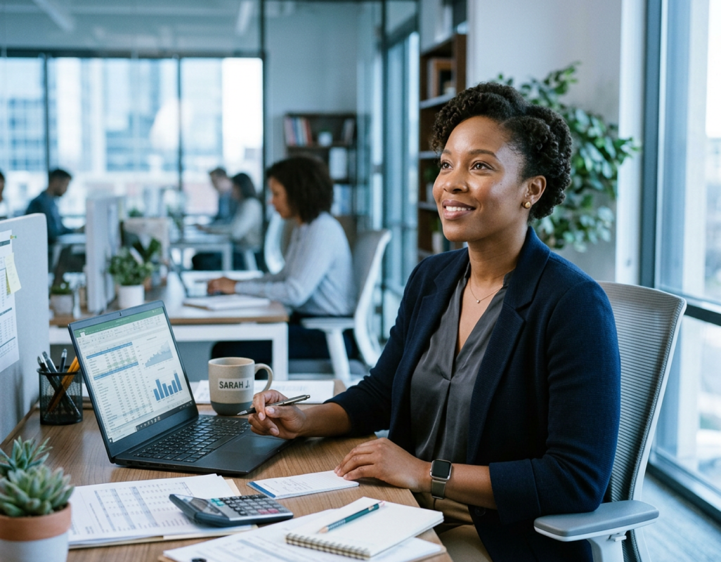 CPA working in a modern office