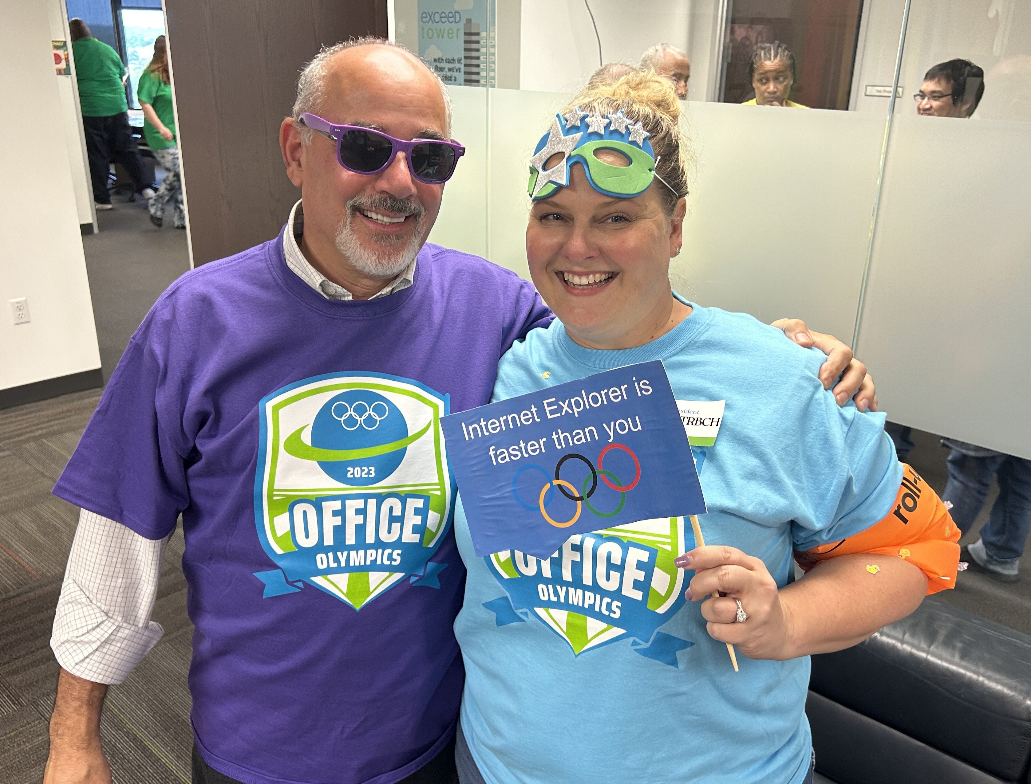 Two Office Olympics Competitors