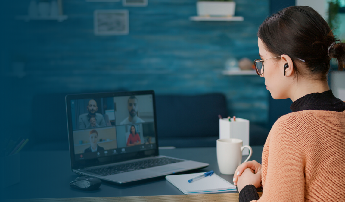 Support specialist on a video call