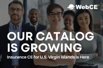 WebCE Now Offers Insurance CE Courses for U.S. Virgin Islands